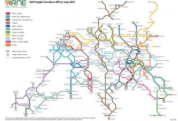 RNE Rail Freight Corridor Map